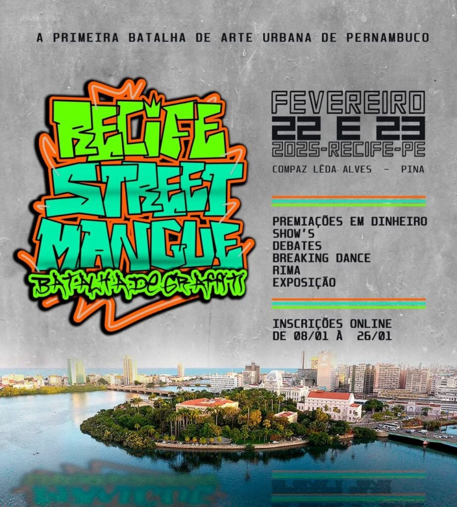 Recife Street Mangue leva batalha de graffiti ao Compaz Leda Alves e fortalece arte urbana na cidade